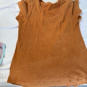 Orange Relaxed Cap Sleeve Tee